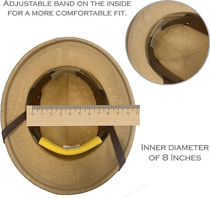 Chapéu de palha de verão masculino RUHAO, chapéu de sol, chapéu de sol, chapéu de balde de remo para pai, chapéu de minerador de selva safari, boné britânico de soldado britânico, boné de exército