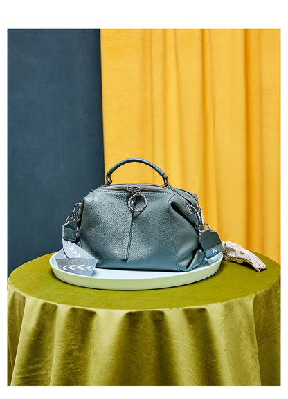 Zency Women's Handbag Genuine Leather Cowhide Cross Body Bags Ladies Shoulder Top Handle Satchel Trendy 2025 Pillow Bags Shopper