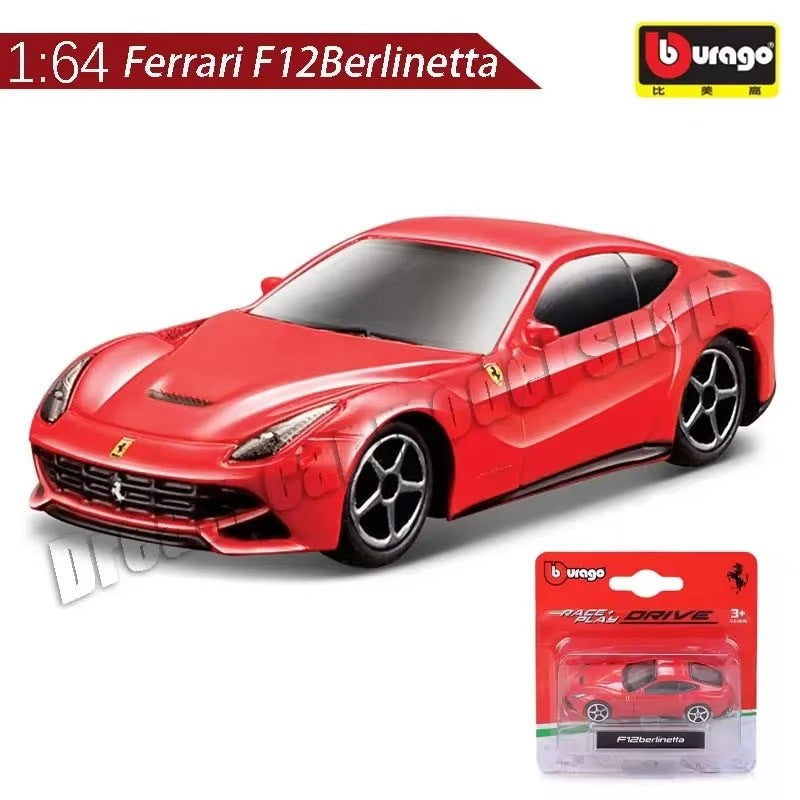 Burago 1:64 Ferrari Series SF90 488P Roma F430 F12 Liga de Carro Modelo Brinquedos Infantis Coleção de Presentes de Férias Modelo de Carro Atacado