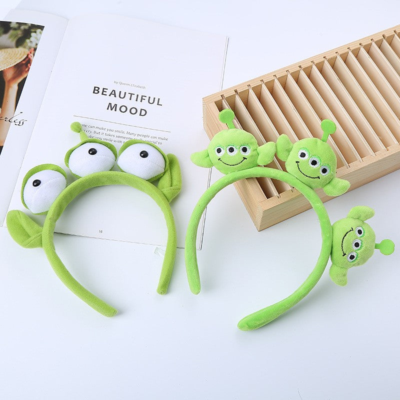 Disney Pixar Toy Story Alien Plush Headband Anime Figura Cosplay Acessórios de Cabelo Alienígena Argola de Cabelo Tiara Desenho Animado Presente Infantil