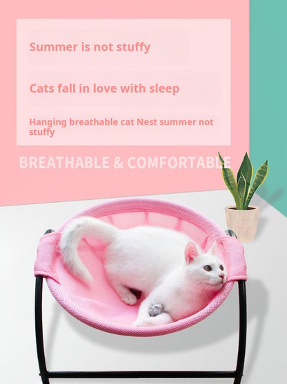 Cama de Gato Rede Cama de Gato Cama para Dormir para Gato Cadeira de Praia Respirável e Fresca Sofá Rede para Gato