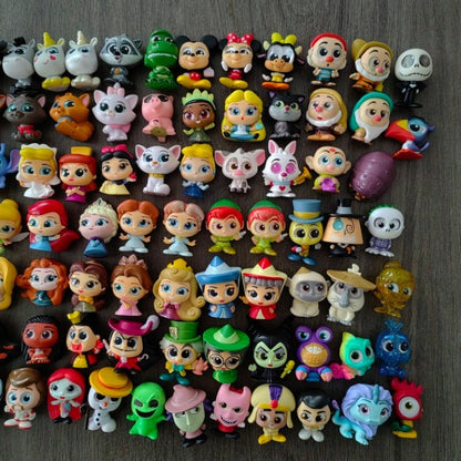 Genuine Disney Doorables Cartoon Figures Kawaii Mickey Mouse Princesa Anna Elsa Boneca de Olhos Grandes de Vidro Série Modelo Brinquedos Presentes Infantis