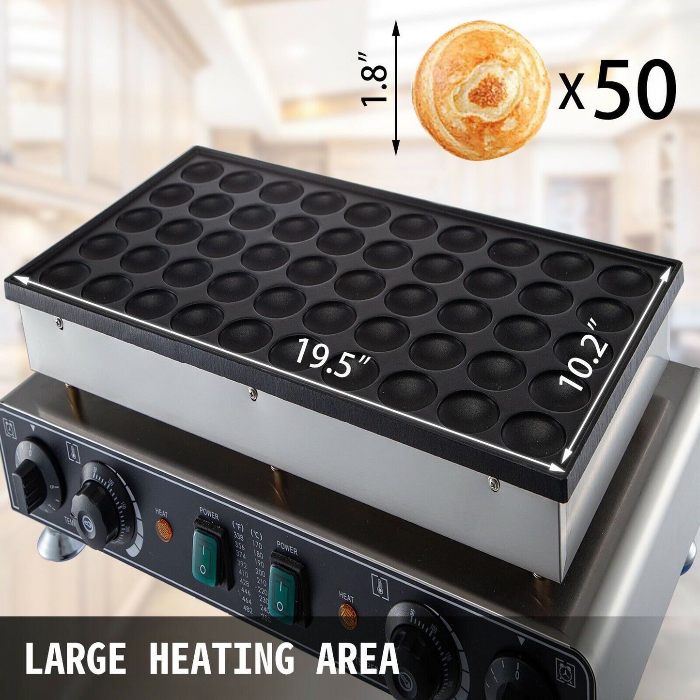 Commercial Electric Pancake Making Machine 50 Holes Waffle Maker Mini Dutch Pancake Maker Kitchen Home Appliance 110V 220V