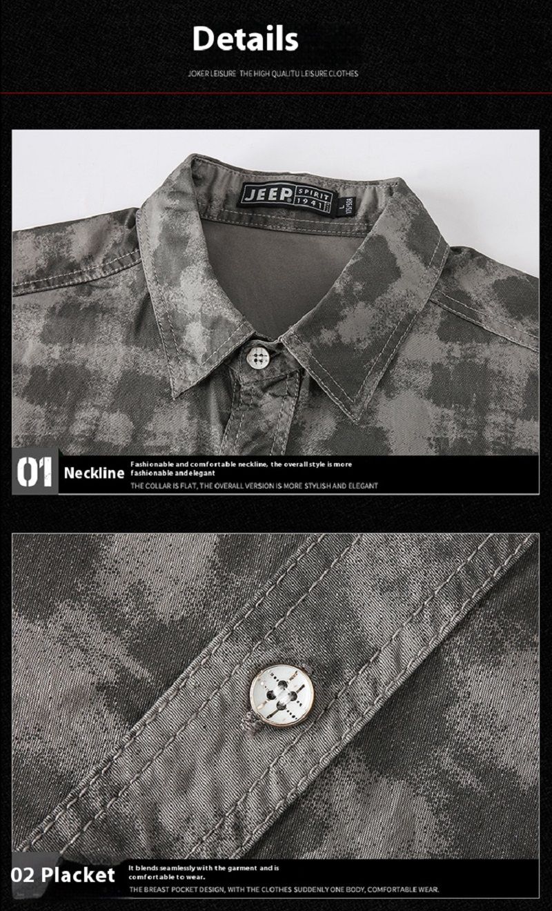 Summer Men Short Sleeve Cargo Breathable Shirt Men Casual Plaid Tactic Shirts Men Camouflage Outdoor Camp Hike Safari Work Shirt