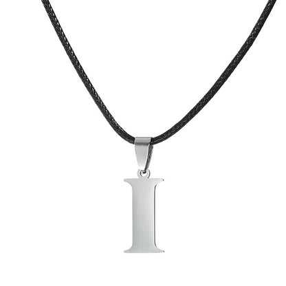 Novo Colar Inicial de A-Z Alfabeto em Aço Inoxidável 26 Letras Inglesas Colar Para Homens Mulheres Presentes de Joias Personalizadas