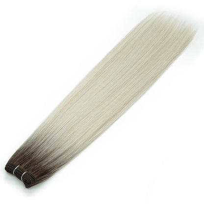 Alibaby Extensões de Cabelo Liso Ombré Tecelagem 26 Polegadas Cabelo Sintético Liso Longo Pacotes Cheios até as Pontas 150g