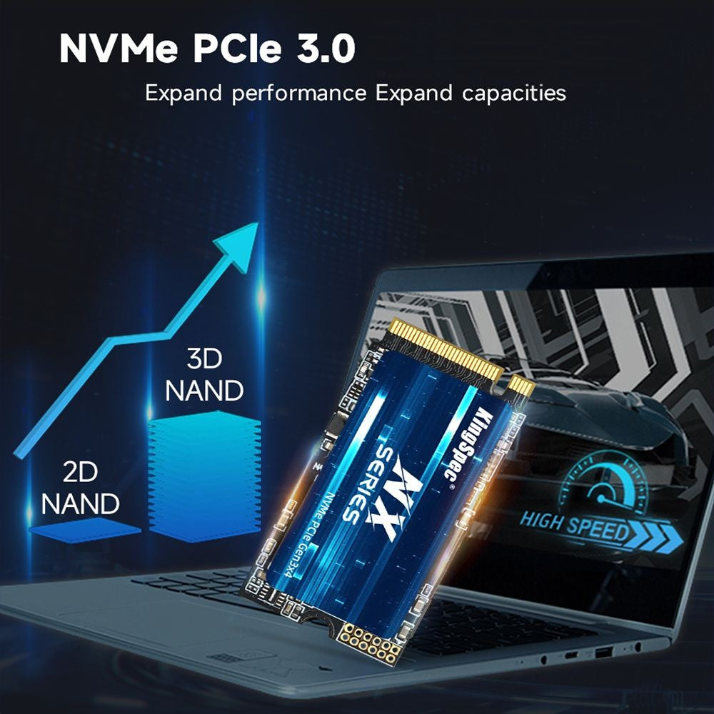 KingSpec M.2 NVMe PCIe 3.0 X4 SSD 256GB 1TB 128GB 512GB SSD M.2 2242 PCIe Disco Rígido Interno Solid State Drive para Notebook