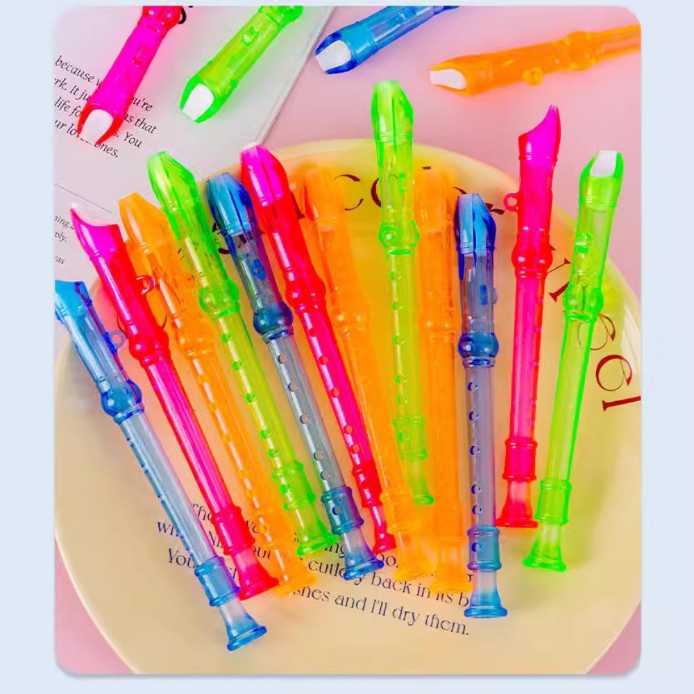 20-50 Pcs Mini Transparent Six Hole Recorder Kids Party Birthday Carnival Gifts, Kindergarten Rewards, Pinata Goody Bag Fillers