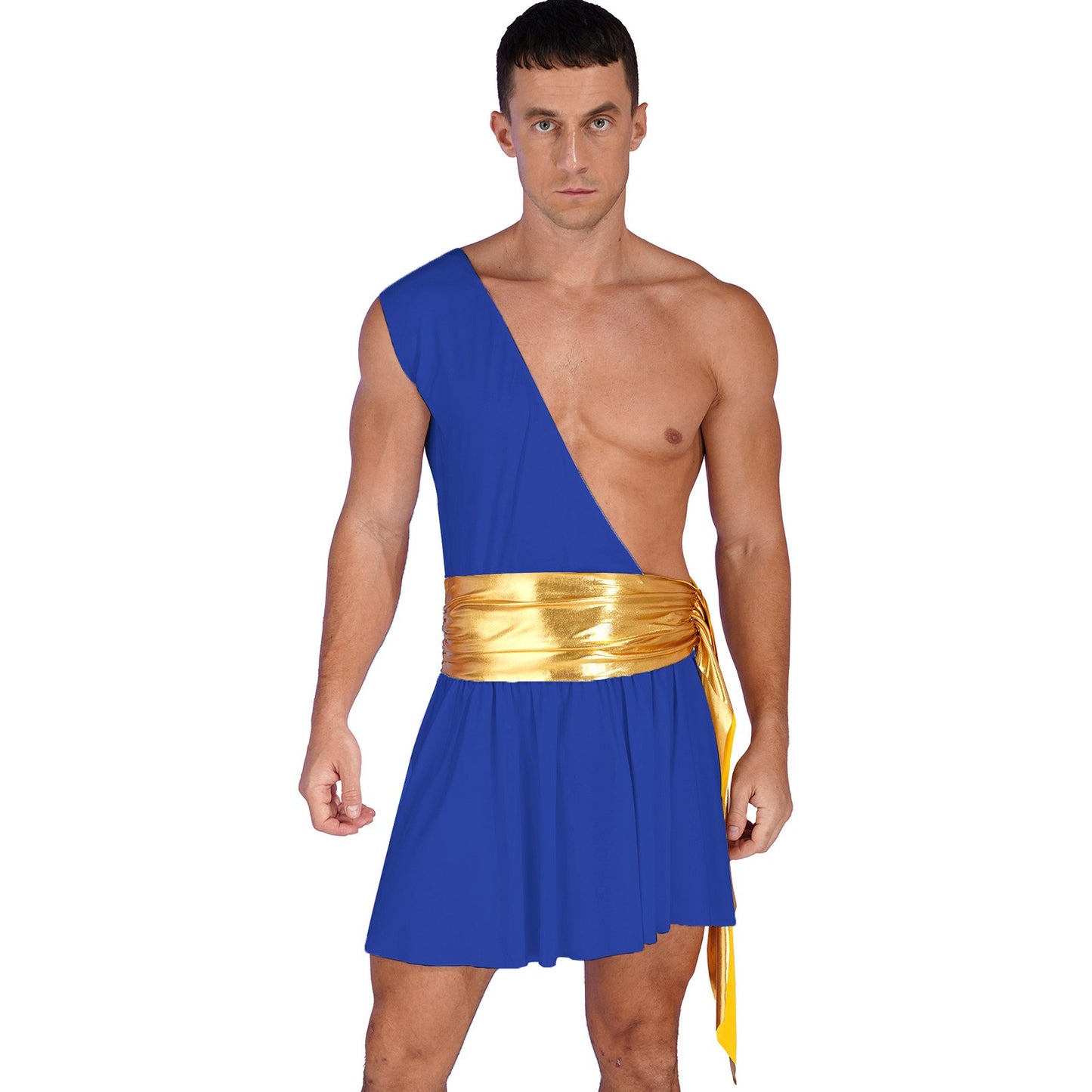 Mens Roman Toga Costume Ancient Greek Gods Senator Emperor Robe Uniform Halloween Party Cosplay Role Play Fancy Dress