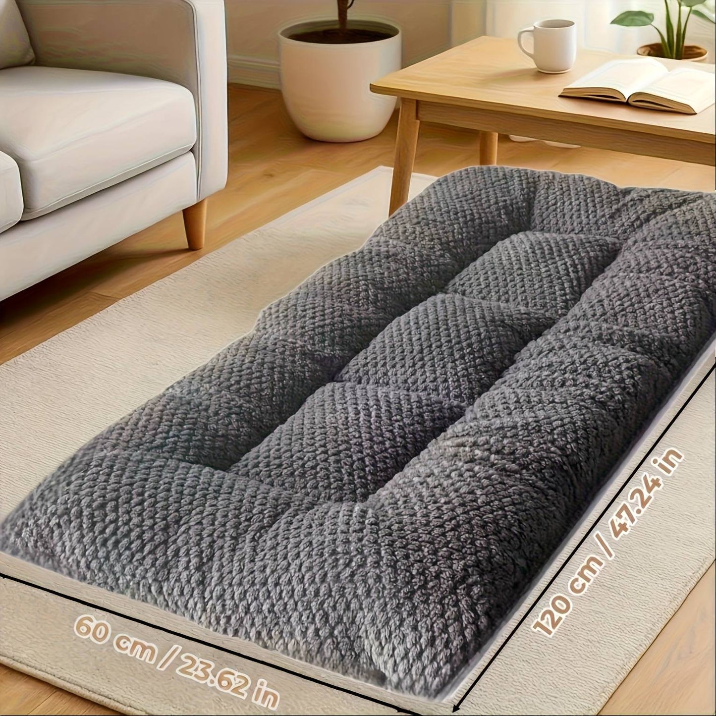 Cama Para Cachorro Grande Cama De Cachorro De Pelúcia Sofá Tapete Grosso Super Macio Poliéster Tapete Para Caixa De Transporte De Cachorro Para Cama Grande