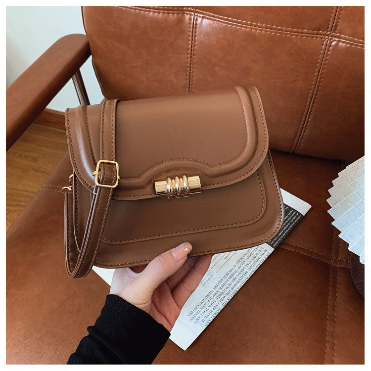 Latest Retro Crossbody Bag for Women High End Fashion Saddle Shoulder Handbag Unique Design