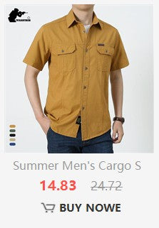 New Men's Casual Shirts Short Sleeve Pure Cotton Shirt Male Solid Oversized Military Cargo Shirts Men Clothing Shirt 5XL A2F168