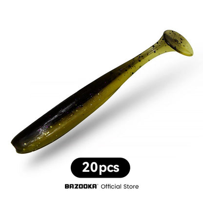 Bazuca 100mm 150mm Isca de Pesca Big Easy Shiner Shad Worm Silicone T Cauda Iscas Macias Wobbler Swimbait Pesca Baixo Perca Inverno
