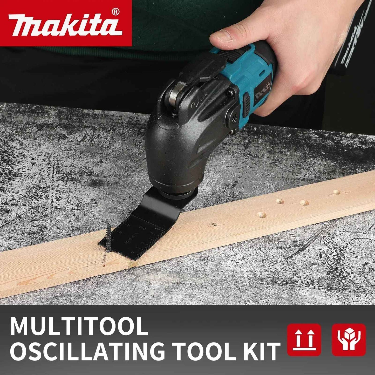 Cortador de acabamento Makita 18V: 6 configurações de marcha, bateria Li-Ion 18/20V, 340-326mm de comprimento, multiuso para serrar, cortar, escavar