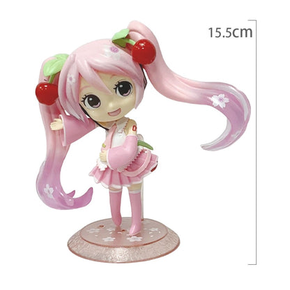 Animação Anime Linda Garota Hatsune Miku Artesanal Diabo Hatsune Miku Orelha de Gato Hatsune Miku Fofa Artesanal Modelo de PVC Decorações