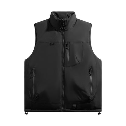 Colete Masculino e Feminino para Pesca ao Ar Livre Casual Corta-Vento Respirável Quente Macio e Confortável para Inverno à Prova de Frio Roupa de Algodão Respirável