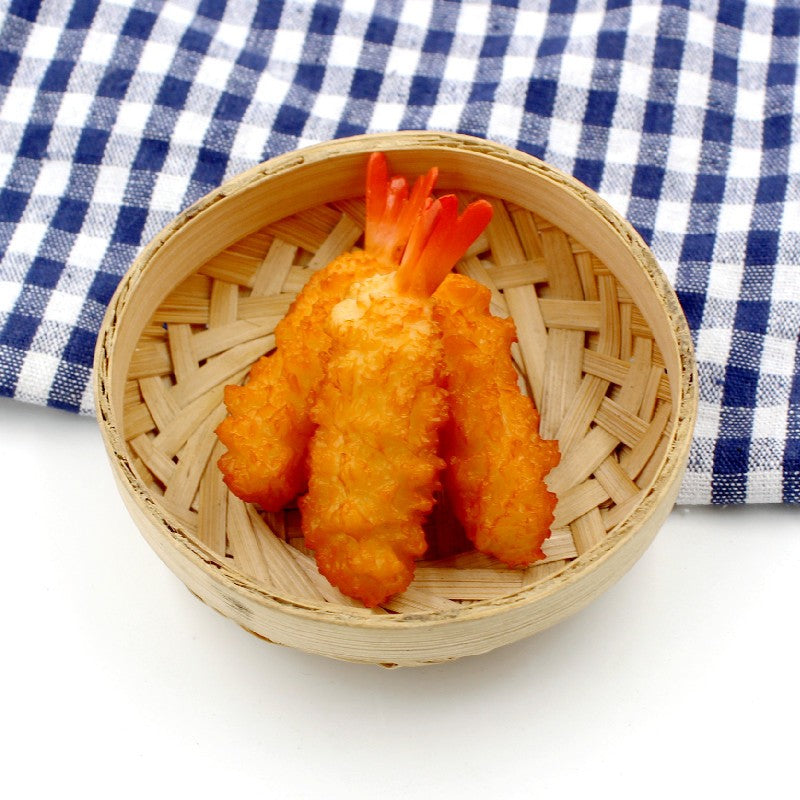 1/6pcs Artificial Fried Shrimp Fake Simulation Japanese Sushi Tempura Food Model Kitchen Shop Decor Photo Props
