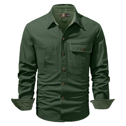 USA SIZE Men Fleece Cargo Cotton Long Sleeve Shirts Man Military Tactic Thick Shirts Winter Man Outdoor Blouses Polo Top Shirt