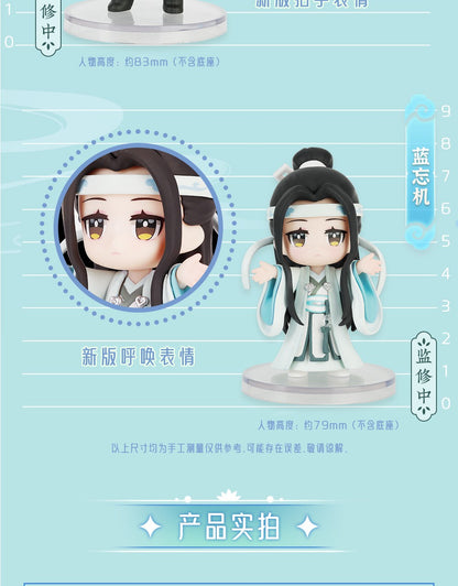 Qingcang Mo Dao Zu Shi Welcome By Qingpan Series Q-Version Anime Figure Wei Wuxian&Lan Wangji Weiying Lanzhan Modelo de Coleção