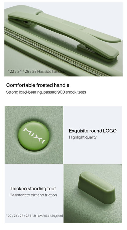 Mixi Puristic Design Travel Luggage Rolling Wheel Hardside Women Suitcase Men Trolley Case 16 20 Carry On/Big 22 24 26 28 Inch