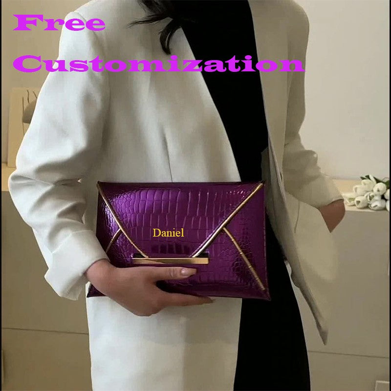 Free customisation Women clutch bag elegant evening clutches mobile phone lipstick cosmetic coilt bank card organiser