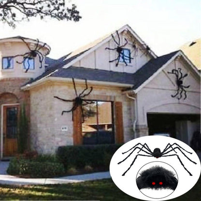 30cm/50cm/90cm/150cm/200cm Extra Large Plush Black Spider Outdoor Home Bar Party Haunted House Horror Props Halloween Decoration