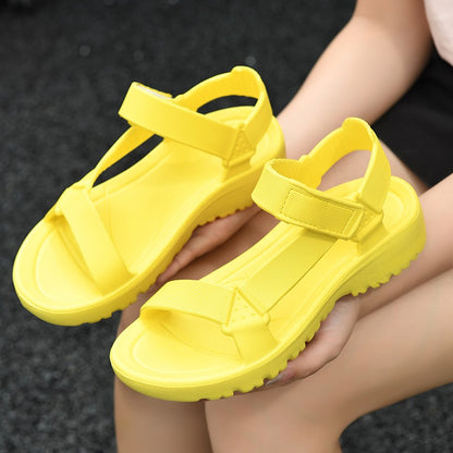 Womens Sandals Fashion Trend Anti-slip Wear-resistant Lightweoght EVA Flat Sandals for Women Outdoor Beach Shoes for Women