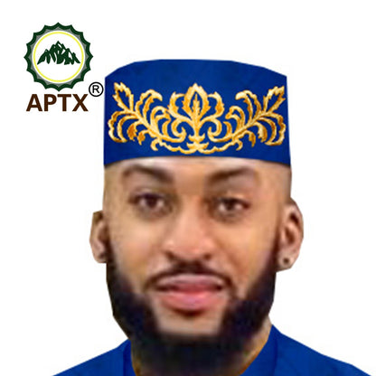 Novo Chapéu de Oração da Moda Africano Muçulmano Islâmico Kippah Bonés Árabes Masculinos Arábia Muçulmano Bordado Lenço Árabe Muçulmano Islâmico Masculino Boné Lenço de Cabeça