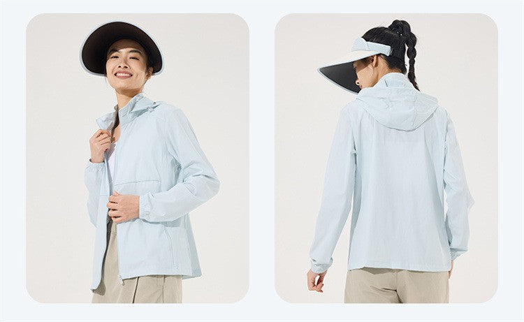 2025 new [new product upgraded skin clothing] high elastic sunscreen clothing men's and women's color contrast machine bag ice s