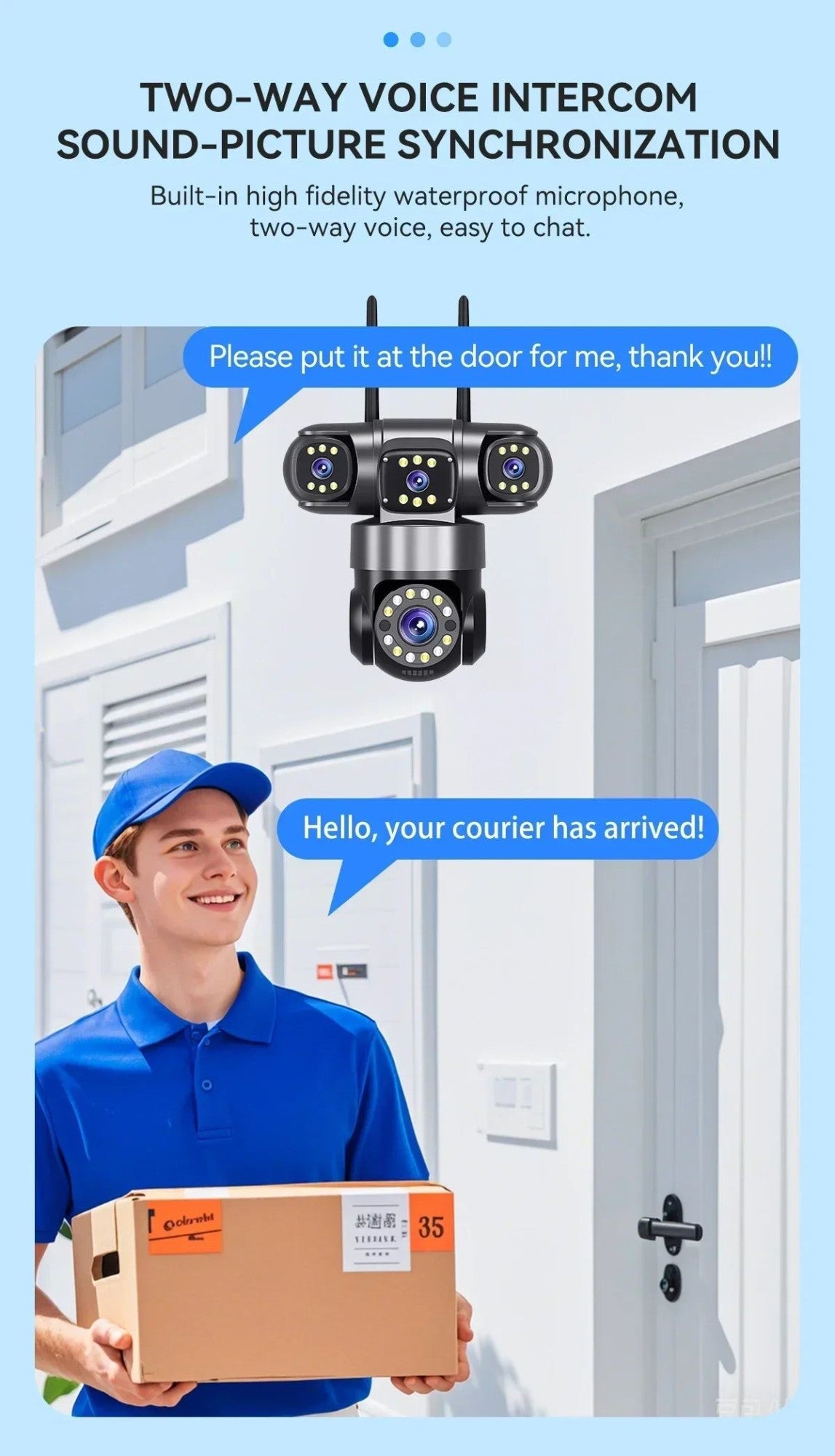 10K 20MP  WIFI IP Camera Outdoor 4 Lens 4 Screens 16X Zoom CCTV Wireless Video Surveillance Cameras 6K 12MP Security Protection