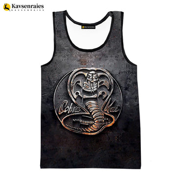 Cobra Kai 3D Print Tank Tops Men Women Summer Fashion Casual Sleeveless Shirts Hip Hop Streetwear Oversized Tops Men's Clothing