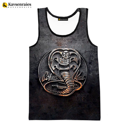 Cobra Kai 3D Print Tank Tops Men Women Summer Fashion Casual Sleeveless Shirts Hip Hop Streetwear Oversized Tops Men's Clothing