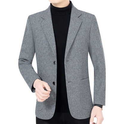 2025 Spring/ Autumn New Men's Blazer - Business Casual Single Suit Jacket for Middle-Aged Gentlemen