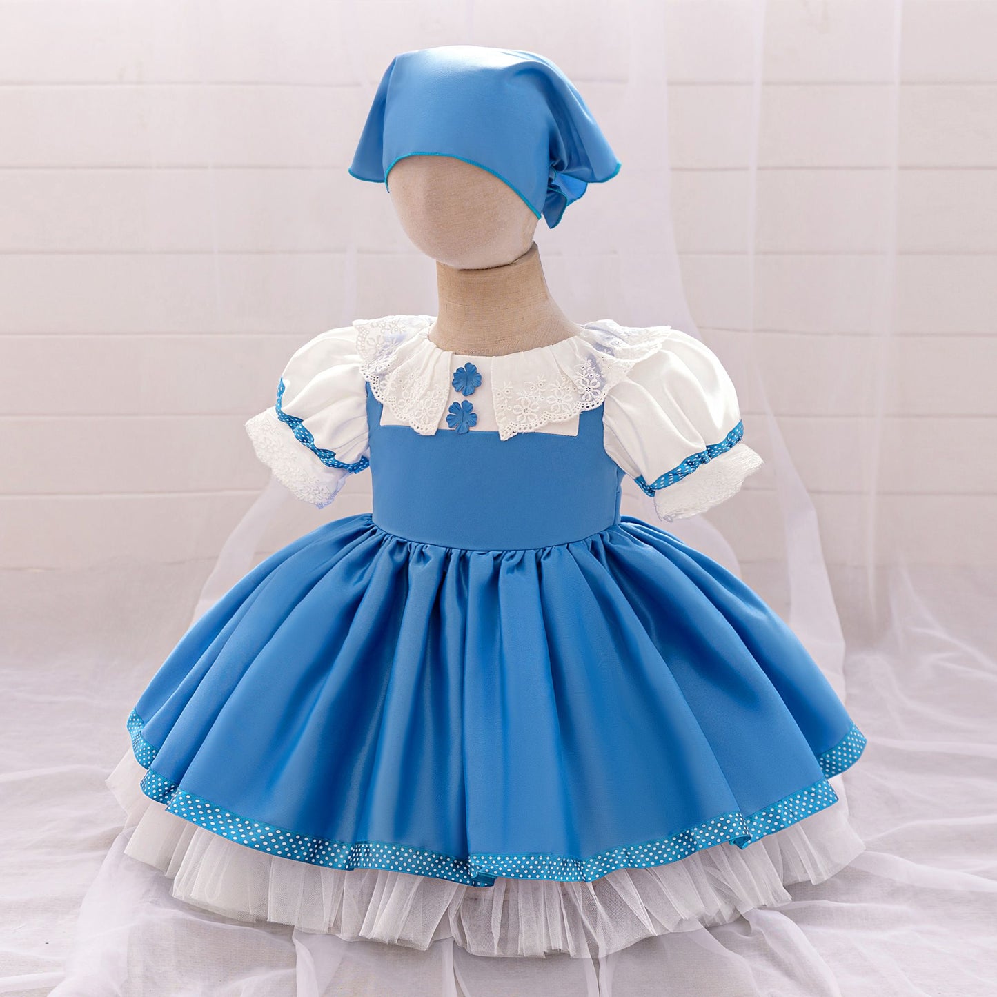 Masha and Bear Maid Costume for Baby Girls Lolita Christmas Costumes 1st Birthday Party Princess Dresss Bow Wedding Kids Clothes