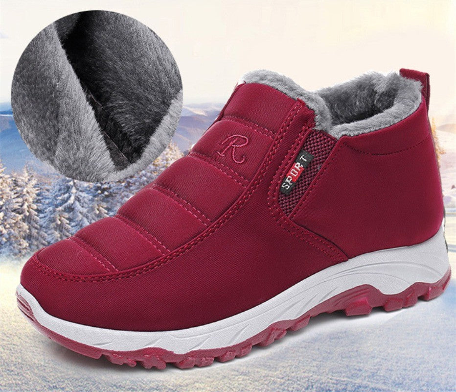Women's Boots Unisex Winter Shoes Women Waterproof Snow Boots Female Slip On Casual Shoe Plush Footwear Men's Ankle Botas