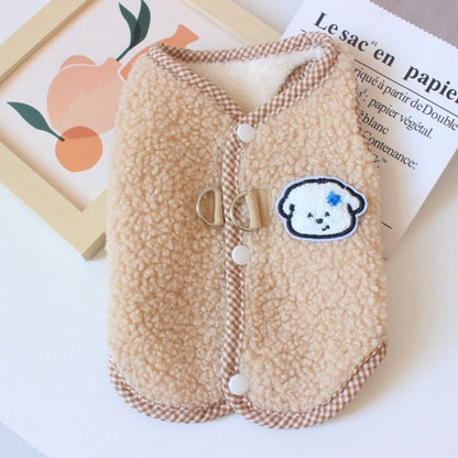 Roupas de cachorro de lã de outono Colete de cachorro com estampa de coelho Moda Moletom de cachorrinho Quente Colete de gato Pulôveres Moletons de estimação Fantasia de chihuahua