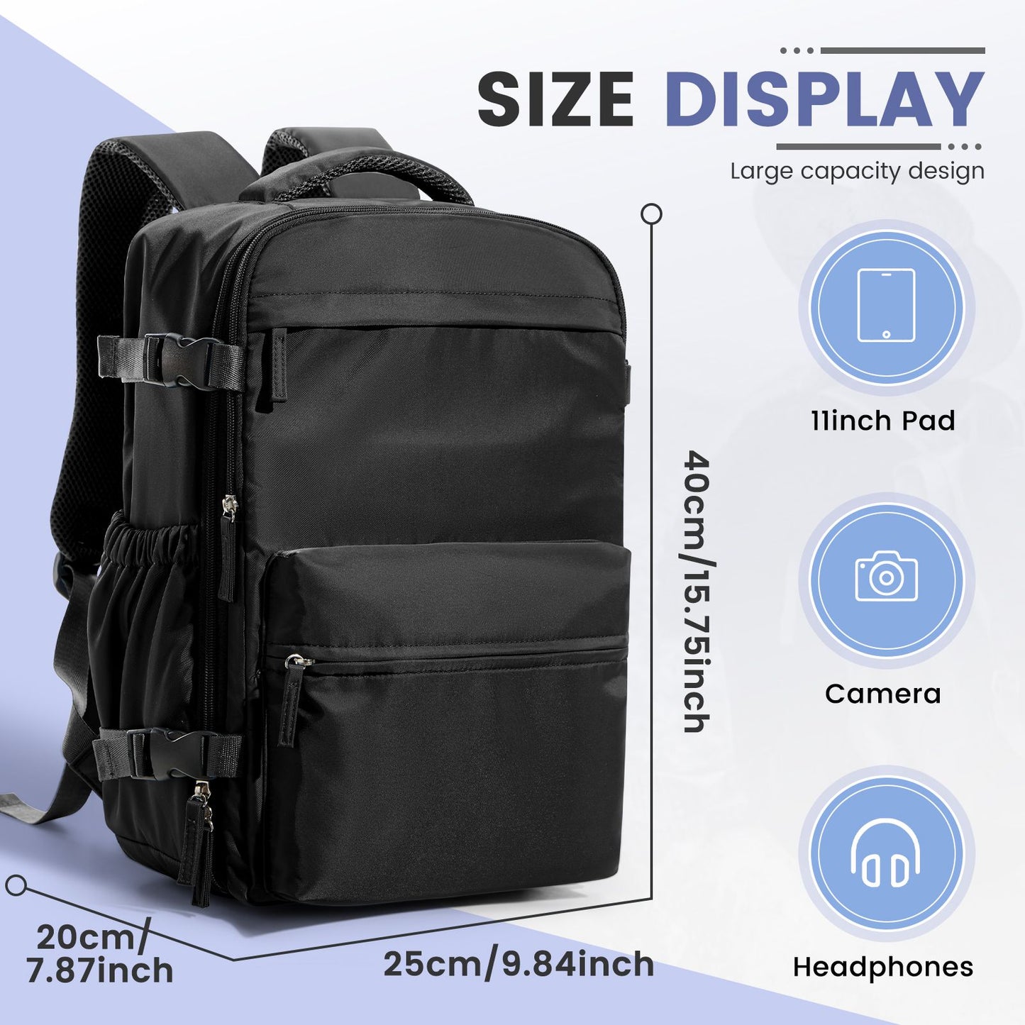 Ryanair 40x20x25 Cabin Bag Men Air Vacuum Compression Backpack Hand Luggage Laptop Backpack,42x29x15 Vacuum Clothing Storage Bag