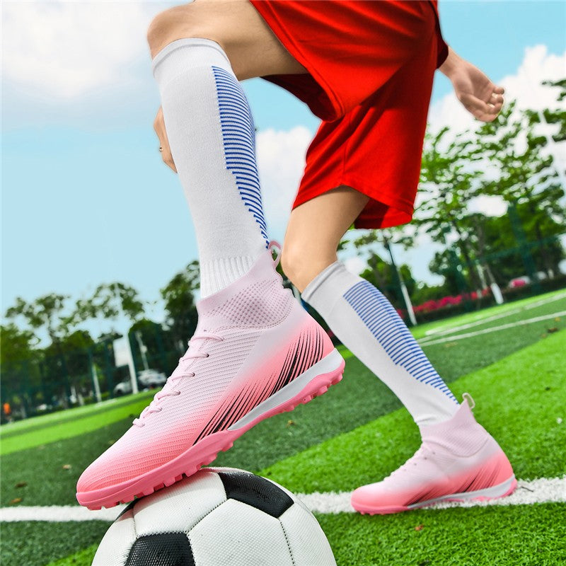 Men Fast Soccer Shoes Professional TF/FG Indoor Futsal Football Field Boot Unisex Society Cleats Long Spikes Sneaker Comfortable