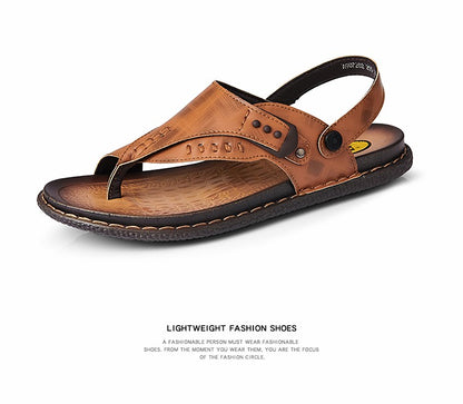 Sandals for men summer breathable and anti slip herringbone sandals dual-use for both external and soft soled men's beach shoes