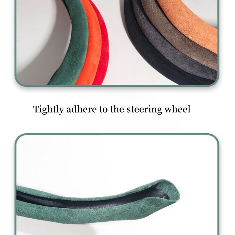 Capa de volante de camurça ultrafina estilo cartão, versão universal dinâmica e moderna
