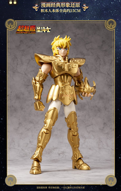 Genuine Blokees Saint Seiya Champion Boneco de Ação Aiolos Touro Aldebaran Pégaso Mu Aiolia Milo Brinquedos Kits de Montagem Presentes