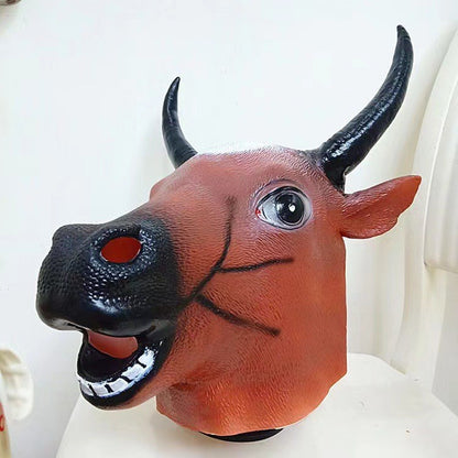 Funny Mask Prank Animal Headgear Doge Demonic Dog Headgear Mask Horse Cow Donkey Headgear Party Single Dog Mask