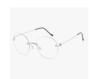 Round Blue Light Glasses Women Screwless Eyeglasses Frame Men 2025 New Women Round Denmark Korean Glasses Frame Vintage Eyewear