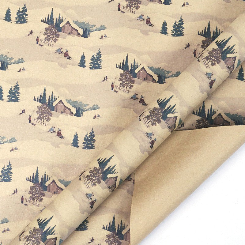 Fold Retro Kraft Gift Wrapping Paper Worldmap Christmas Gift Paper Newspaper Craft Valentine's Day Birthday Gift RegularPaper
