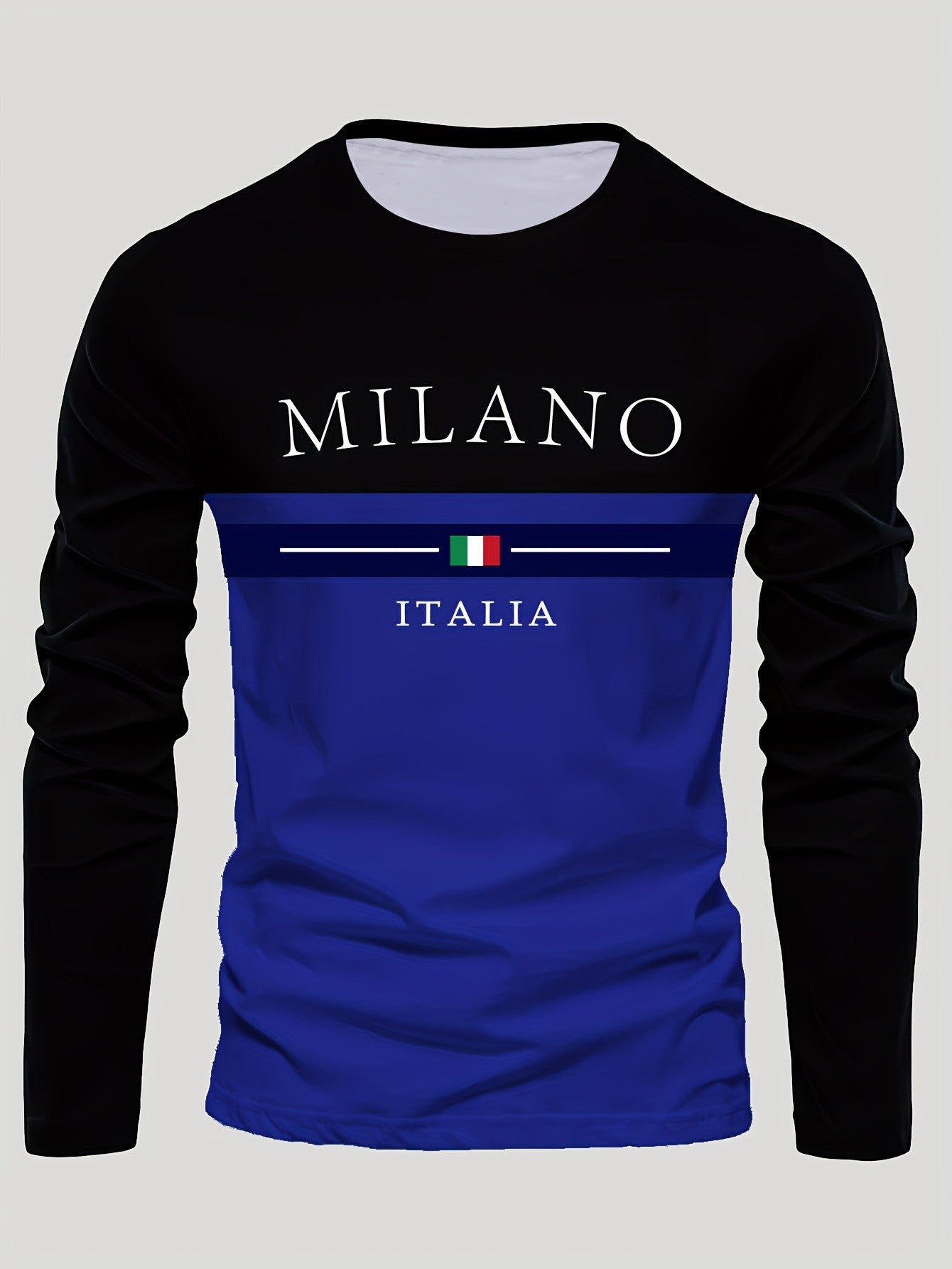 Men's Outdoor Leisure Sports Long Sleeve T-Shirt Crew Neck Autumn Bottom Shirt Machine Washable Versatile Fashion