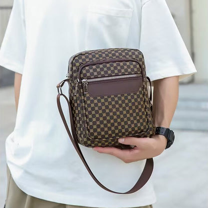 Men's and women's combined color single-shoulder bag, suitable for travel and photography, PU small bag