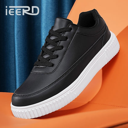 Tênis Masculino Impermeável de Prancha Leve Outono Inverno Tênis Masculino Casual com Cadarço Macio para Esportes e Caminhada