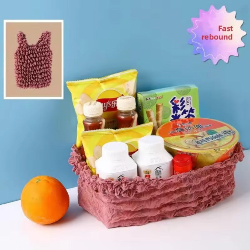 Trendy Magic Expandable Shopping Bag Wrinkle Bubble Puff Multi Purpose Large Capacity Elastic