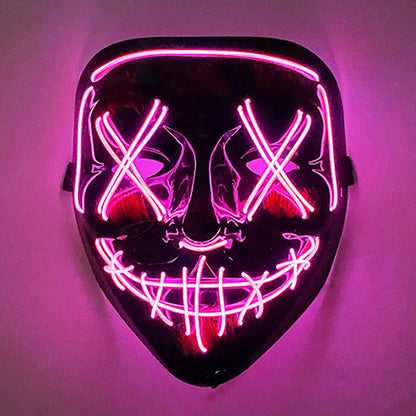 1 pcs Attractive Neon EL Wire Mask  More Colors For Choice Luminous LED Purge Mask Adult Cosplay Prop For Night Glow In The Dark