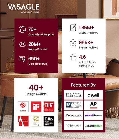 VASAGLE CUSTOS Collection - Bookshelf, 3-Tier Bookcase, Book Shelf, Open Storage Shelf, 9.4 x 23.6 x 32 Inches, for Living Room